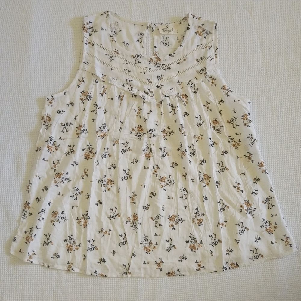 Ember🔥Feminine Floral💐 Tank Top - NWT